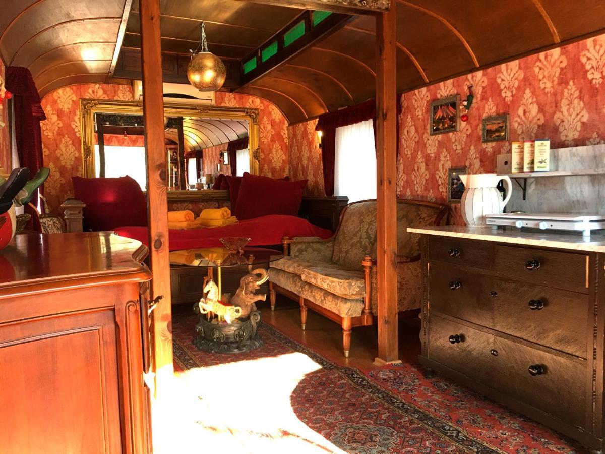 Historischer Zirkuswagen Mit Terrasse Und Blick Ins Gruene Витценхаузен Экстерьер фото